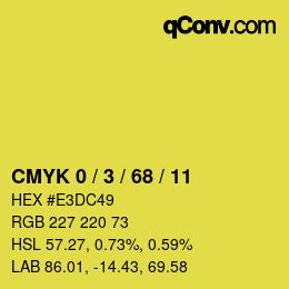 Color code: CMYK 0 / 3 / 68 / 11 | qconv.com
