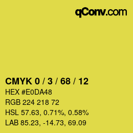 Color code: CMYK 0 / 3 / 68 / 12 | qconv.com