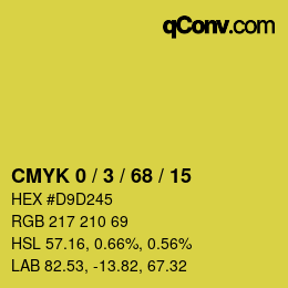 Color code: CMYK 0 / 3 / 68 / 15 | qconv.com