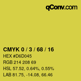 Color code: CMYK 0 / 3 / 68 / 16 | qconv.com