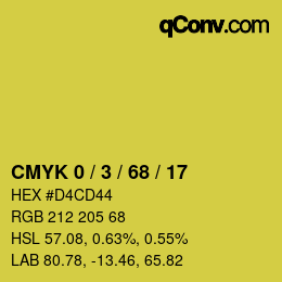 Color code: CMYK 0 / 3 / 68 / 17 | qconv.com