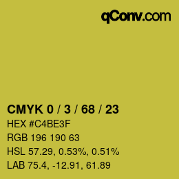 Color code: CMYK 0 / 3 / 68 / 23 | qconv.com