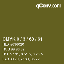 Color code: CMYK 0 / 3 / 68 / 61 | qconv.com