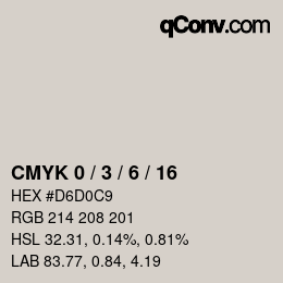颜色代码: CMYK 0 / 3 / 6 / 16 | qconv.com