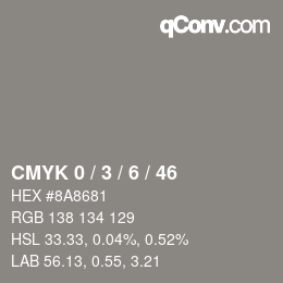 Color code: CMYK 0 / 3 / 6 / 46 | qconv.com