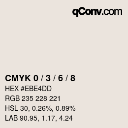 颜色代码: CMYK 0 / 3 / 6 / 8 | qconv.com