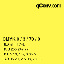 Color code: CMYK 0 / 3 / 70 / 0 | qconv.com