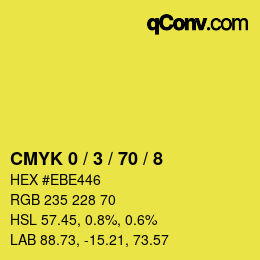 Color code: CMYK 0 / 3 / 70 / 8 | qconv.com