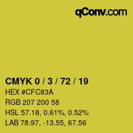Color code: CMYK 0 / 3 / 72 / 19 | qconv.com