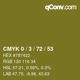 Color code: CMYK 0 / 3 / 72 / 53 | qconv.com