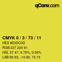 Color code: CMYK 0 / 3 / 73 / 11 | qconv.com