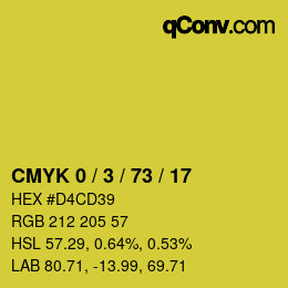 Color code: CMYK 0 / 3 / 73 / 17 | qconv.com