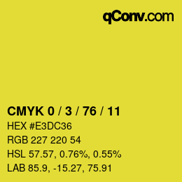 Color code: CMYK 0 / 3 / 76 / 11 | qconv.com