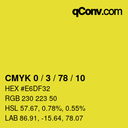 Color code: CMYK 0 / 3 / 78 / 10 | qconv.com