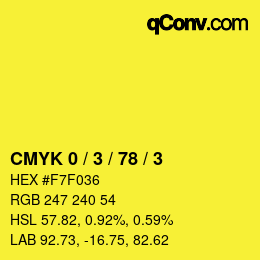 Color code: CMYK 0 / 3 / 78 / 3 | qconv.com