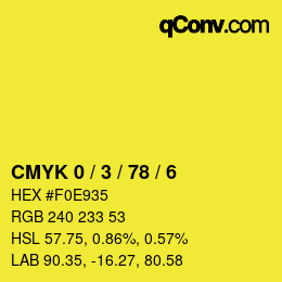 Color code: CMYK 0 / 3 / 78 / 6 | qconv.com