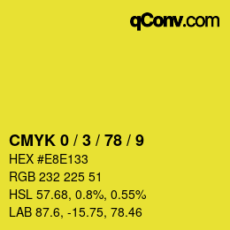 Color code: CMYK 0 / 3 / 78 / 9 | qconv.com