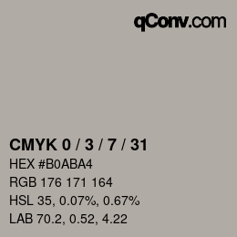 Color code: CMYK 0 / 3 / 7 / 31 | qconv.com