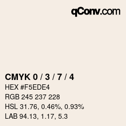 Color code: CMYK 0 / 3 / 7 / 4 | qconv.com