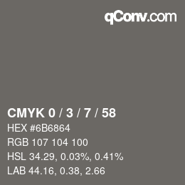 Color code: CMYK 0 / 3 / 7 / 58 | qconv.com