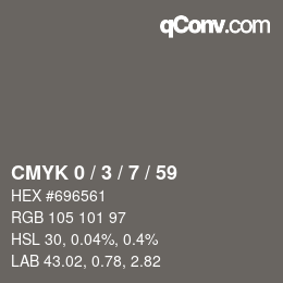 Color code: CMYK 0 / 3 / 7 / 59 | qconv.com