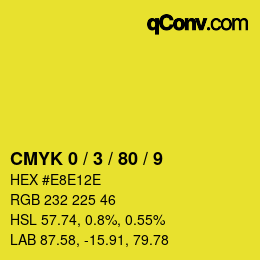 Color code: CMYK 0 / 3 / 80 / 9 | qconv.com