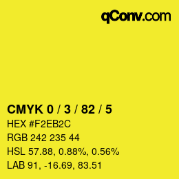 Color code: CMYK 0 / 3 / 82 / 5 | qconv.com