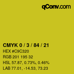 Color code: CMYK 0 / 3 / 84 / 21 | qconv.com