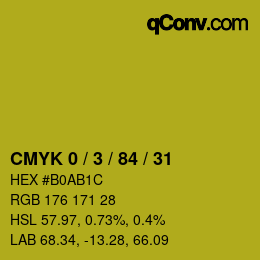 Color code: CMYK 0 / 3 / 84 / 31 | qconv.com