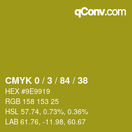 Color code: CMYK 0 / 3 / 84 / 38 | qconv.com