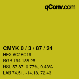 Color code: CMYK 0 / 3 / 87 / 24 | qconv.com