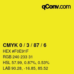 Color code: CMYK 0 / 3 / 87 / 6 | qconv.com