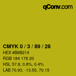 Color code: CMYK 0 / 3 / 89 / 28 | qconv.com