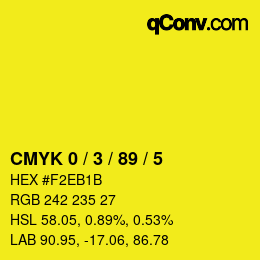 Color code: CMYK 0 / 3 / 89 / 5 | qconv.com