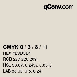 颜色代码: CMYK 0 / 3 / 8 / 11 | qconv.com