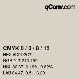 カラーコード: CMYK 0 / 3 / 8 / 15 | qconv.com