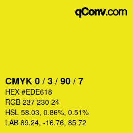 Color code: CMYK 0 / 3 / 90 / 7 | qconv.com