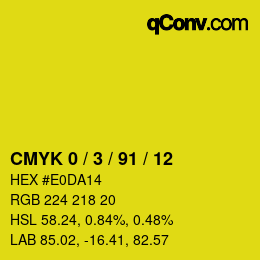 Color code: CMYK 0 / 3 / 91 / 12 | qconv.com