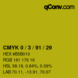 Color code: CMYK 0 / 3 / 91 / 29 | qconv.com