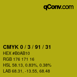 Color code: CMYK 0 / 3 / 91 / 31 | qconv.com
