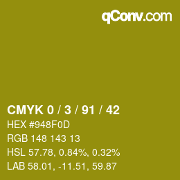 Color code: CMYK 0 / 3 / 91 / 42 | qconv.com