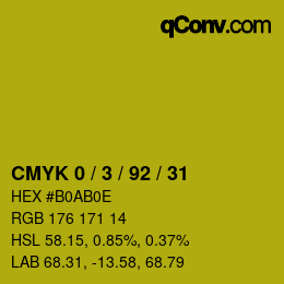 Color code: CMYK 0 / 3 / 92 / 31 | qconv.com