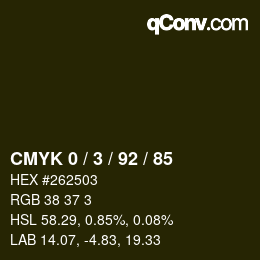 カラーコード: CMYK 0 / 3 / 92 / 85 | qconv.com
