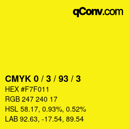 Color code: CMYK 0 / 3 / 93 / 3 | qconv.com
