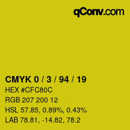Color code: CMYK 0 / 3 / 94 / 19 | qconv.com