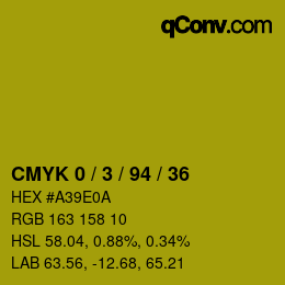 Color code: CMYK 0 / 3 / 94 / 36 | qconv.com