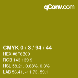 Color code: CMYK 0 / 3 / 94 / 44 | qconv.com