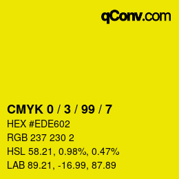 Color code: CMYK 0 / 3 / 99 / 7 | qconv.com