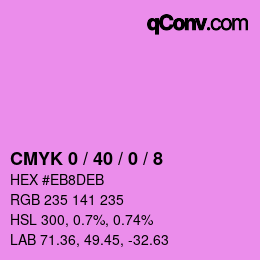 Farbcode: CMYK 0 / 40 / 0 / 8 | qconv.com