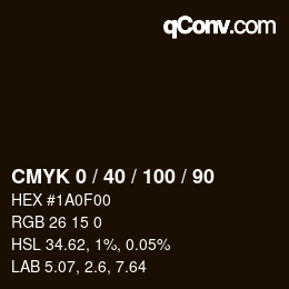 Color code: CMYK 0 / 40 / 100 / 90 | qconv.com